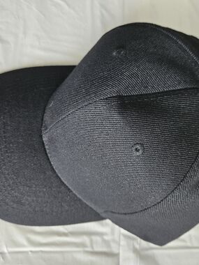 Black Blank Snapback Cap Adjustable Flat Bill Plain Baseball Hat Unisex